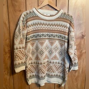 Vintage Worthington Essentials Womens Acrylic Designed Sweater Size Small